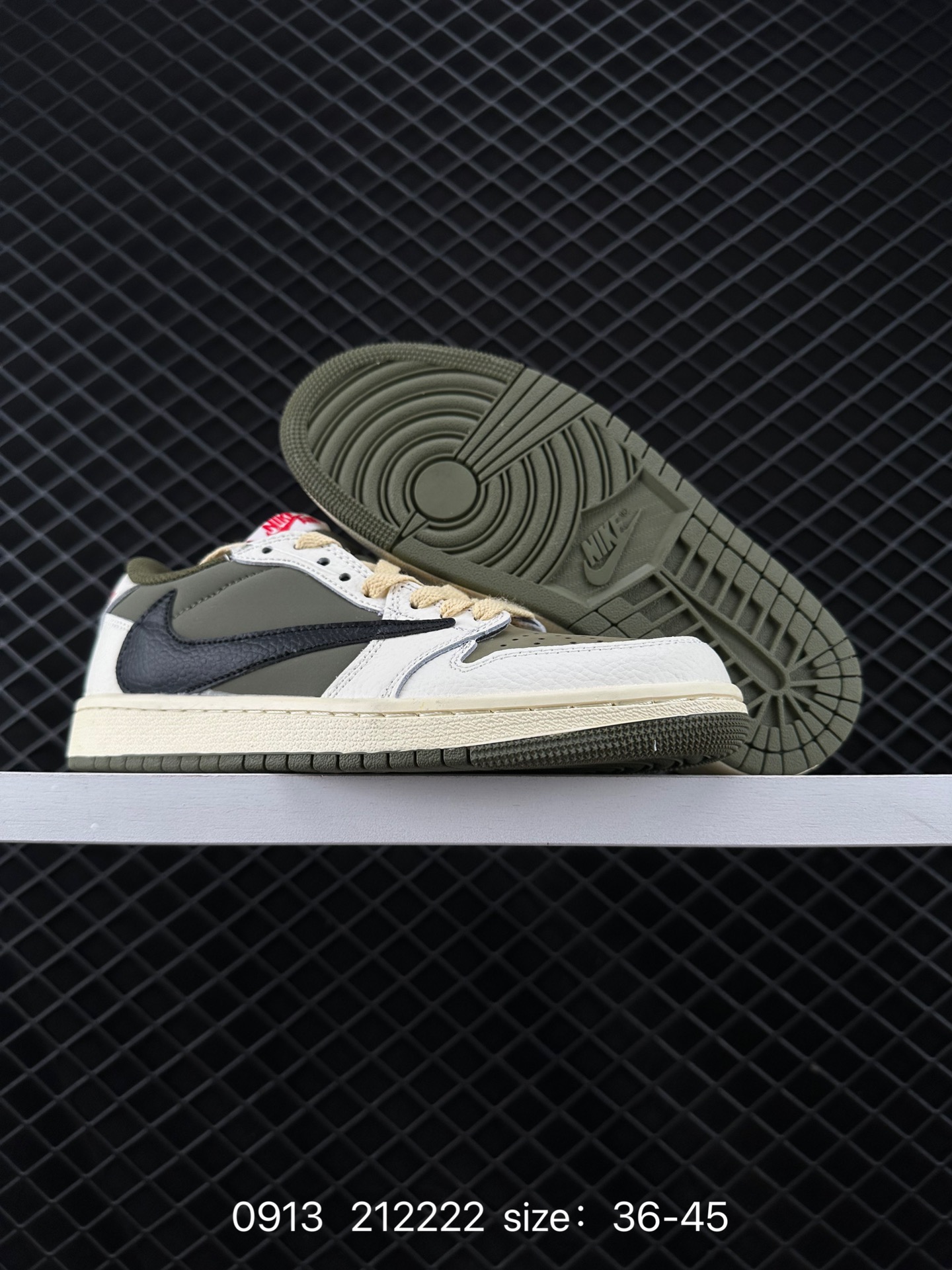 fragment design x Travis Scott x Nike Air Jordan 1 Low OG SP”Black/Green Toe“